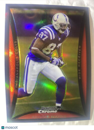 REGGIE WAYNE 2008 BOWMAN CHROME #BC167 REFRACTOR FUTURE HALL OF FAMER COLTS
