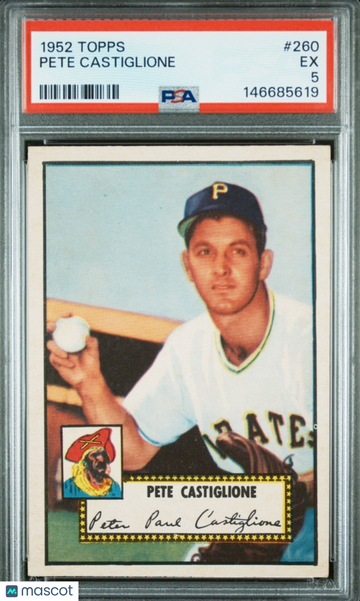 1952 Topps Pete Castiglione #260 [Base] Base Set PSA 5