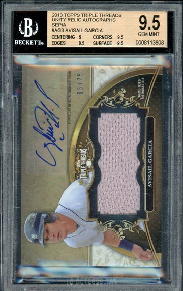 2013 Topps Triple Threads Sepia Avisail Garcia /75 BGS 9.5/10