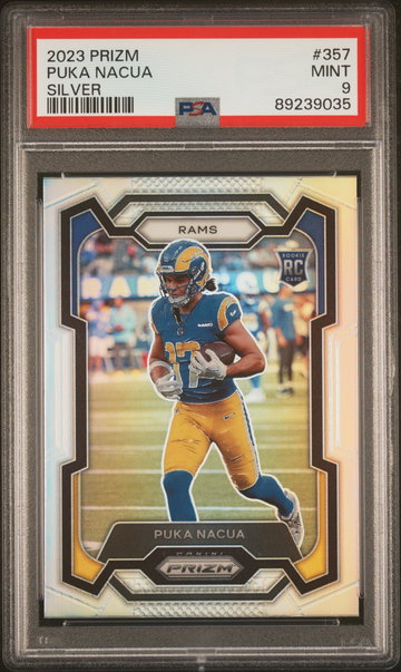 2023 Panini Prizm Silver Prizm Puka Nacua #357 PSA 9