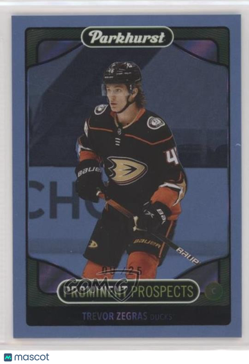 2021-22 Upper Deck Parkhurst - Prominent Prospects - Blue Trevor Zegras #PP17 Blue 09/25 Rookie