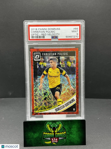 2018 Panini Donruss Christian Pulisic #66 Optic Red Velocity PSA 9