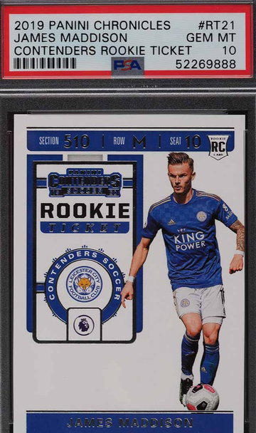 JAMES MADDISON ROOKIE 2019 PANINI CHRONICLES CONTENDERS TICKET  #RT21 PSA 10