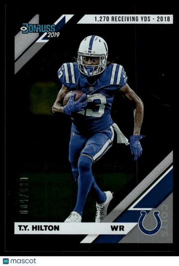 2019 Donruss T.Y. Hilton #116 Season Stat Line SN