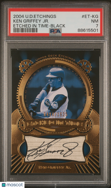 2004 Upper Deck Etchings Etched In Time Ken Griffey JR. #ET-KG Black PSA 7