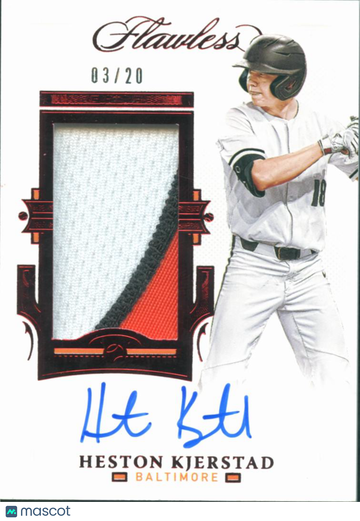 2021 Panini Flawless Baseball Heston Kjerstad #PAT-HK /20 Patch