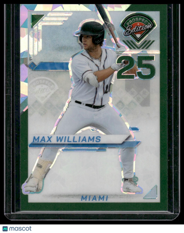 2025 Panini Prizm Prospect Edition Max Williams #17 Green Ice /149