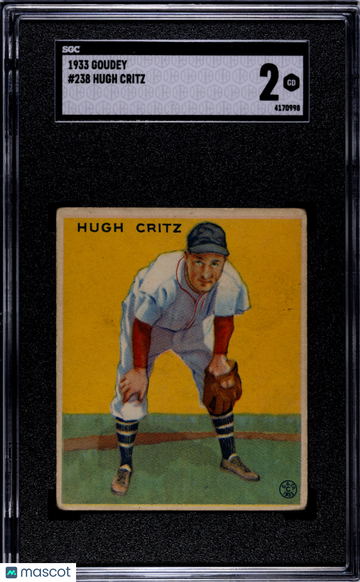 1933 Goudey Hugh Critz #238 SGC 2