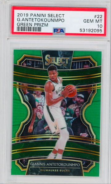 2019 Select Green #3/5 Giannis Antetokounmpo PSA 10