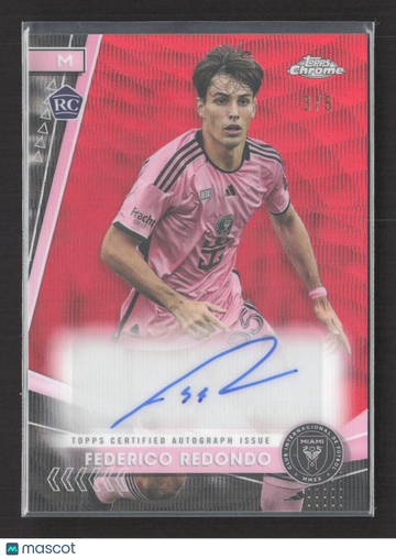 2024 Topps Chrome Major League Soccer Federico Redondo #CA-FR Pink Wave /5 RC