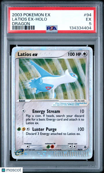2003 Pokemon EX Dragon Latios EX Holo Dragon PSA 5 #94