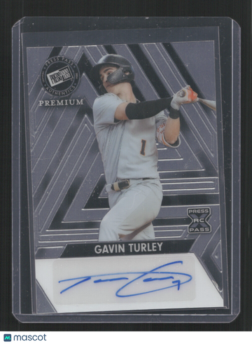 2024 Press Pass GAVIN TURLEY #BA-GT1 /199 AUTO RC SN,RC,AU,SP,/199
