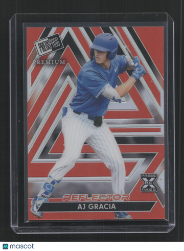2024 Press Pass AJ GRACIA #62 #62 AJ GRACIA /15 RED REFLECTOR RC SN