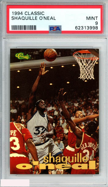 1994 CLASSIC SHAQUILLE ONEAL ONE OF 24900 ORLANDO MAGIC HOF PSA 9 MINT
