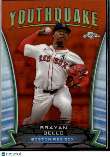 Brayan Bello 2024 Topps Chrome Youthquake Orange Refractor /25 Boston Red Sox