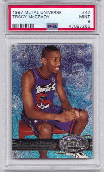 Tracy McGrady 1997 Metal Universe PSA 9