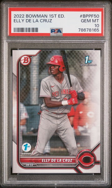 2022 Bowman 1st Edition Elly De La Cruz #BPPF50 /55 PSA 10