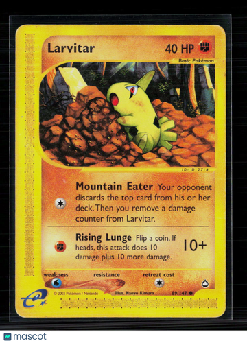 Pokemon 2002 Expedition Base Set Larvitar #89/147