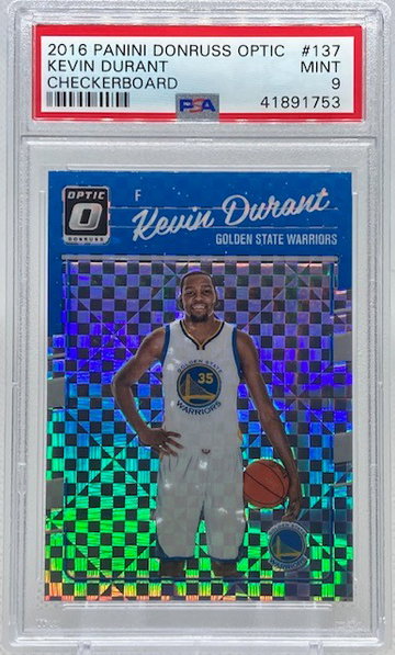 2016 Panini Optic Kevin Durant Optic Checkerboard PSA 9