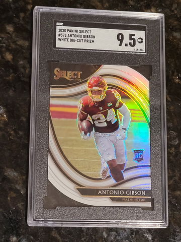 2020 Select ANTONIO GIBSON #372 Field Level White Prizm Die Cut RC SP SGC 9.5