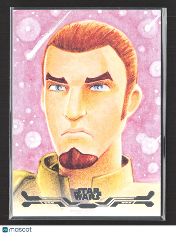 2019 Topps Star Wars Stellar Signatures Alex Mines Stellar Art Card #SAS-48