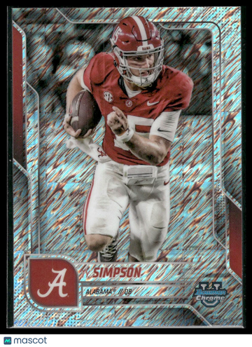 2024 Bowman Chrome University Ty Simpson #151 Shimmer