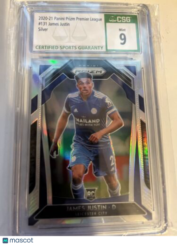 2020-21 Panini Prizm James Justin Rookie CSG 9 Mint