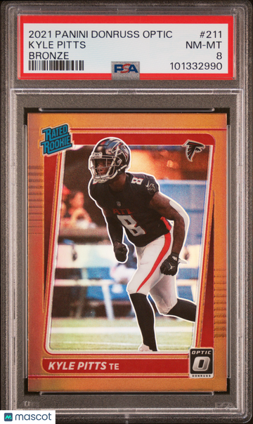 2021 Panini Donruss Optic Kyle Pitts #211 Bronze PSA 8