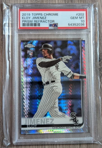 2019 Topps Chrome Eloy Jimenez Prism Refractor #202 PSA 10 RC Rookie