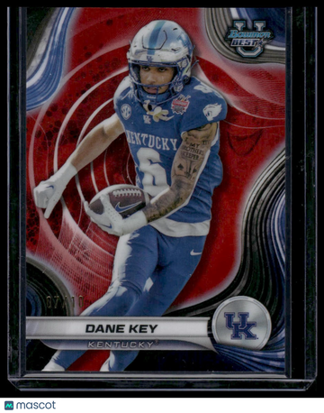 2024 Bowman University Best Dane Key #9 Red Refractor SN