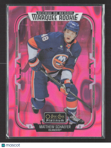 2026 Upper Deck O-Pee-Chee Platinum Matthew Schaefer #268 Pink Magma