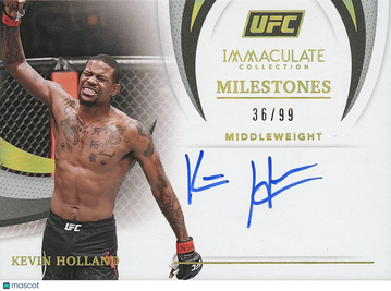 Kevin Holland 2021 Immaculate Milestones On Card Auto Autograph UFC MMA 36/99