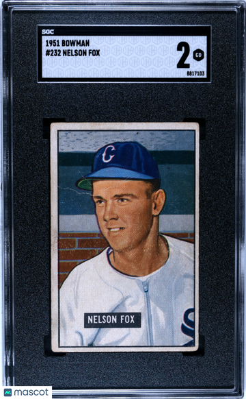 1951 Bowman Nelson Fox #232 SGC 2