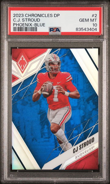 2023 Panini Chronicles Draft Picks Phoenix Blue CJ Stroud #2 /99 PSA 10