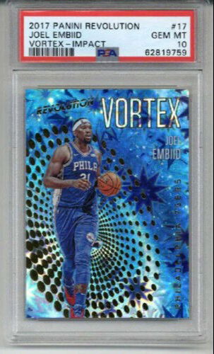 2017 PANINI REVOLUTION VORTEX IMPACT #17 JOEL EMBIID 76ERS PSA 10 LOW POP