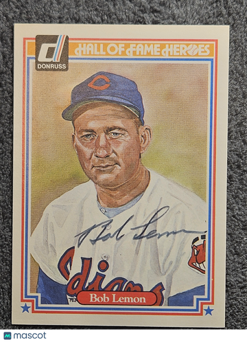 1983 Donruss Hall of Fame Heroes Bob Lemon #30 HOF Signed Autograph Auto JSA