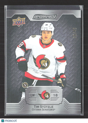 2024 Upper Deck Engrained Tim Stützle #6 Ebony /49