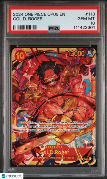 2024 One Piece Op09-Emperors In The New World Gol D. Roger PSA 10 #118