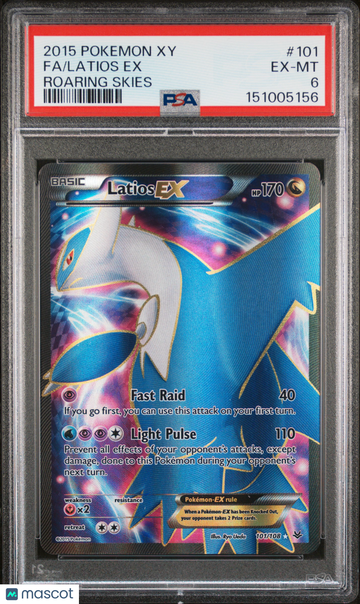 2015 Pokemon Xy Roaring Skies Latios EX Roaring Skies Fa PSA 6 #101