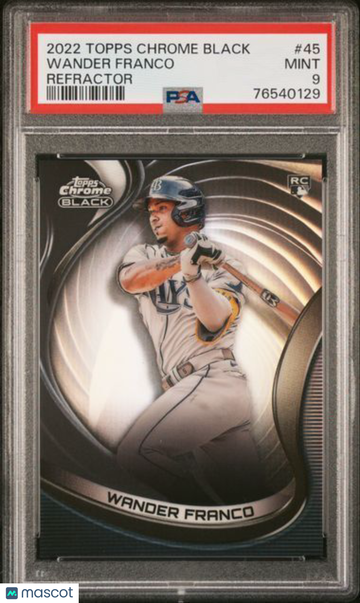 2022 Topps Chrome Black Wander Franco #45 Refractor PSA 9