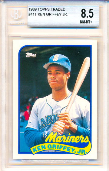 1989 Topps Traded #41T Ken Griffey JR BGS 8.5
