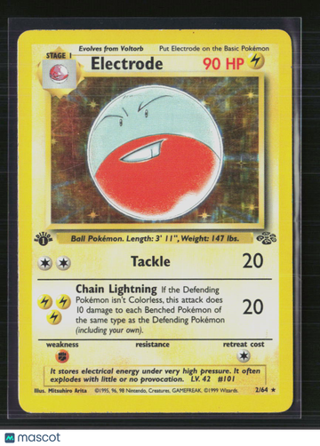 1999 Jungle Electrode Holo Rare 1st Edition #2/64
