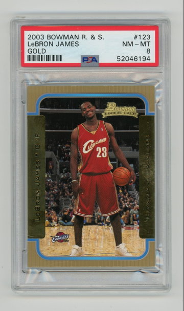 2003-04 GOLD Lebron James RC  PSA 8
