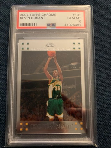 2007 Topps Chrome Kevin Durant PSA 10