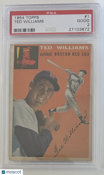 1954 Topps Ted Williams #1 PSA 2