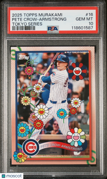 2025 Topps Takashi Murakami + MLB World Tour Tokyo Series Pete Crow-Armstrong #16 PSA 10
