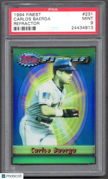 1994 Finest Carlos Baerga #231 Refractor PSA 9