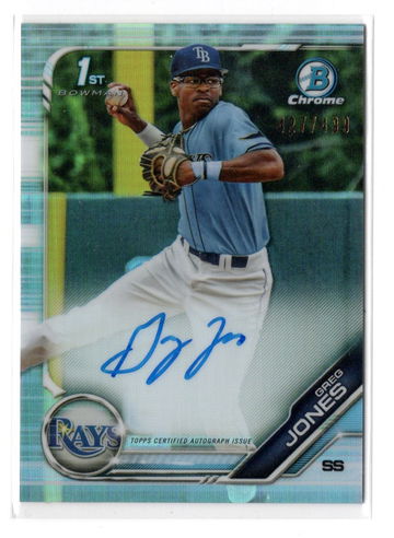 2019 Bowman Chrome Auto /499 GREG JONES