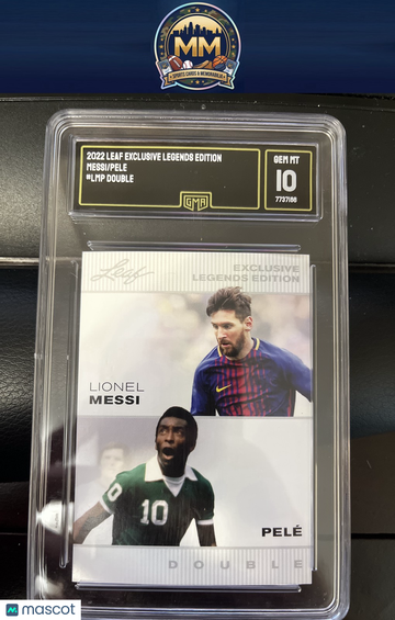 2022 Leaf Exclusive Legends Edition Lionel Messi / Pele #LM-P Leaf Multi-Sport Special Release LegendsDouble Exclusive G