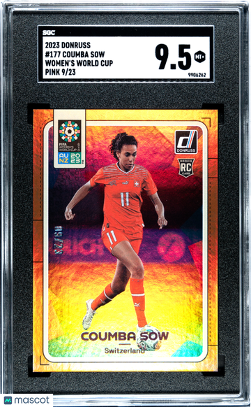 2023 Donruss Women's World Cup Coumba Sow #177 Pink SGC 9.5